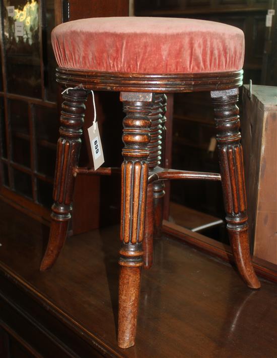 George IV mahogany piano stool